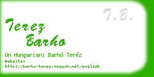 terez barho business card